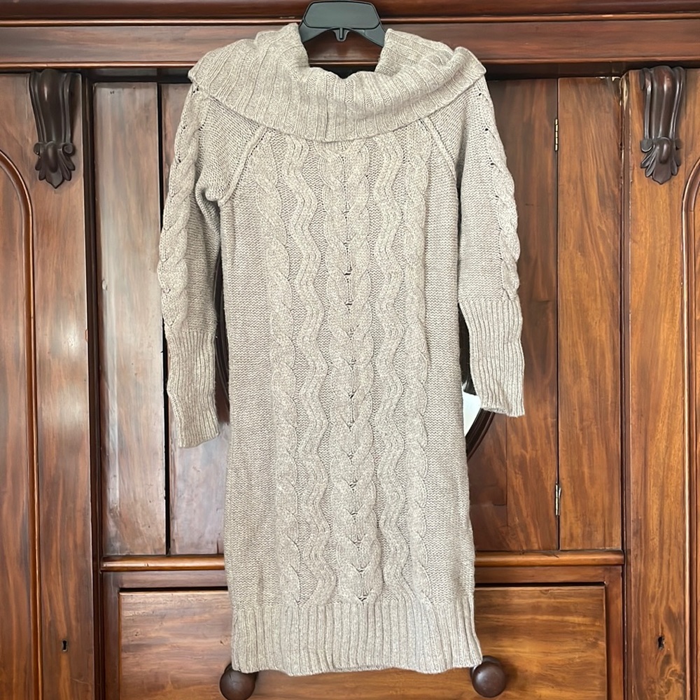 LOFT Beige Sweater Dress